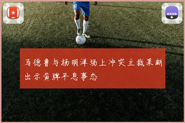 马德鲁与杨明洋场上冲突主裁果断出示黄牌平息事态